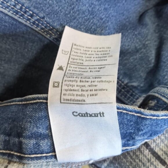 Carhartt Jeans 40 X 30 Carpenter Workwear Flannel Lined Distressed Workgear Warm - Picture 8 of 9